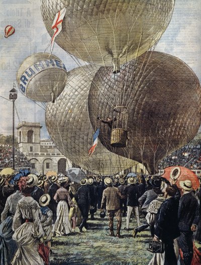 Partenza del pallone aerostatico alla Fiera dell
