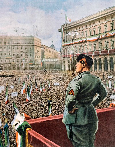 Discorso del Duce in Piazza Duomo a Milano, maggio 1930 da Achille Beltrame