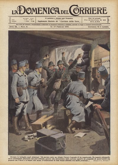 Durante la battaglia sugli Altipiani da Achille Beltrame