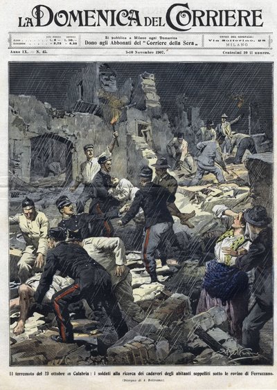 Terremoto del 23 ottobre da Achille Beltrame