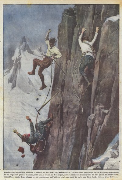 Emozionante avventura durante la scalata ad una cima del Monte Bianco da Achille Beltrame