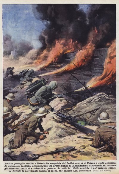 Eroiche pattuglie attorno a Tobruk da Achille Beltrame