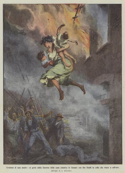 Eroismo di una madre da Achille Beltrame
