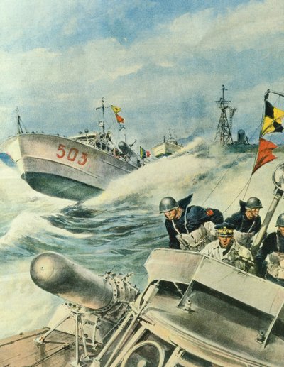 Motoscafi della marina italiana pattugliano l