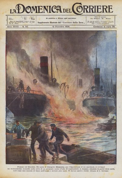 Fiamme sul Danubio da Achille Beltrame