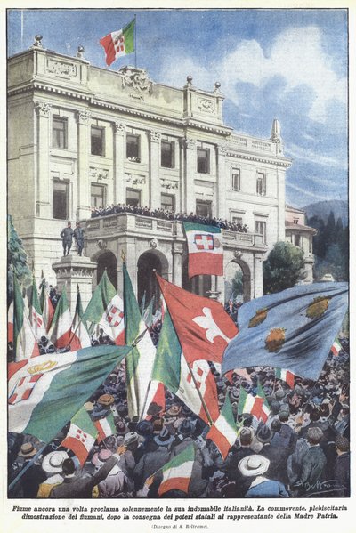 Fiume ancora una volta proclama solennemente la sua indomabile italianità da Achille Beltrame