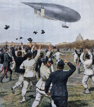 Volo del dirigibile pilotato da Crocco e Ricaldoni a Roma, 31 ottobre da Achille Beltrame