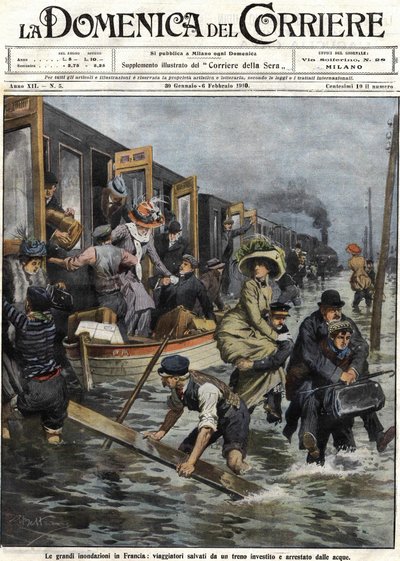 Inondazioni intorno a Parigi nel gennaio 1910, copertina della 