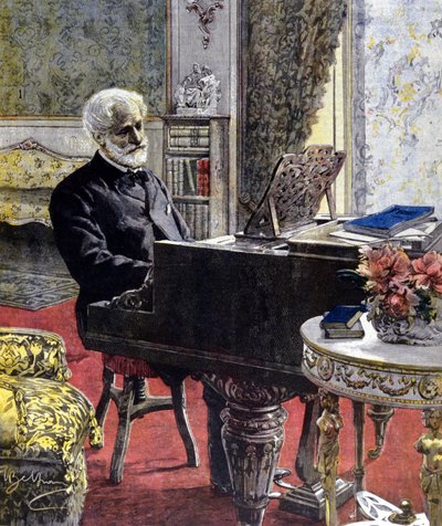 Giuseppe Verdi a Milano nel 1899. illustrazione di Achille Beltrame da Achille Beltrame