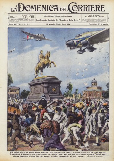 Gli ultimi giorni di Addis Abeba abissina da Achille Beltrame