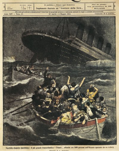 Gran Bretagna, affondamento del transatlantico Titanic da Achille Beltrame
