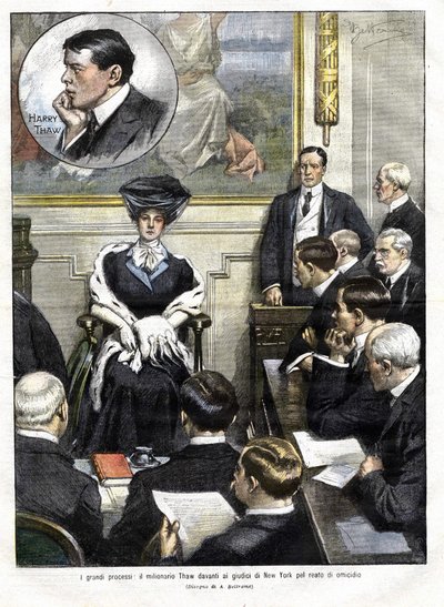 Processo di Harry Thaw a New York nel 1907. Harry Thaw, figlio di una famiglia di industriali all
