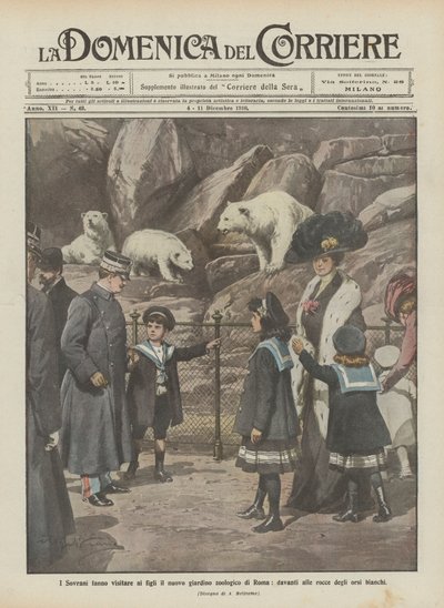 I Sovrani visitano il nuovo giardino zoologico di Roma con i figli da Achille Beltrame