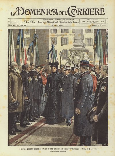 I Sovrani passano davanti ai veterani d