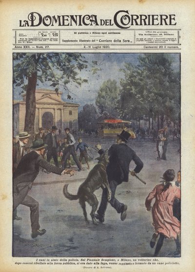 I cani in aiuto della polizia da Achille Beltrame