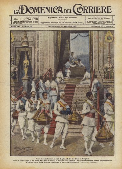 I caratteristici funerali della Regina Madre del Siam a Bangkok da Achille Beltrame