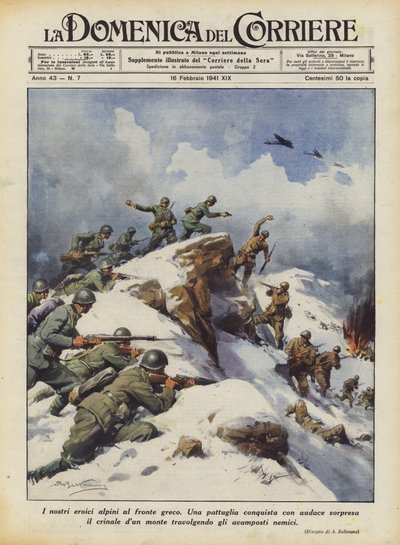 I nostri eroici alpini al fronte greco da Achille Beltrame