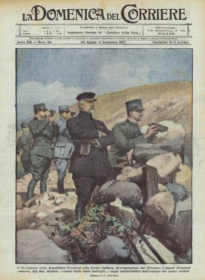 Il Presidente della Repubblica Francese alla fronte italiana da Achille Beltrame