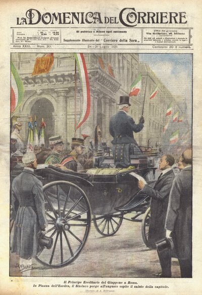Il Principe Ereditario del Giappone a Roma da Achille Beltrame