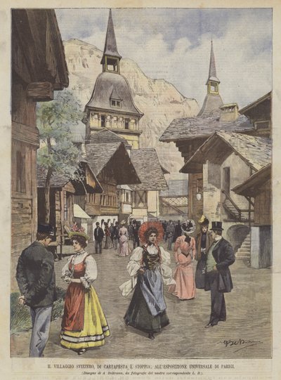 Il villaggio svizzero, di cartapesta e stoppia, all