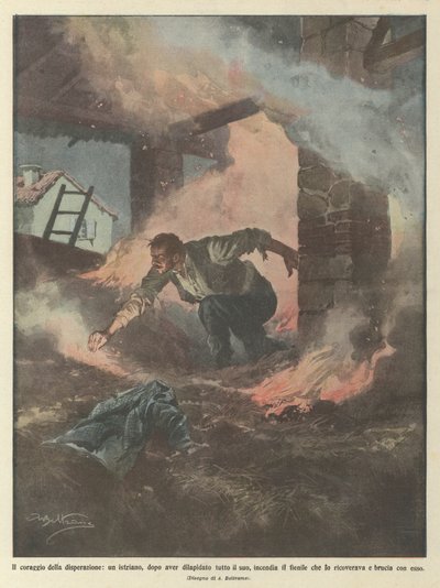 Il coraggio della disperazione, un istriano, dopo aver dilapidato tutto da Achille Beltrame