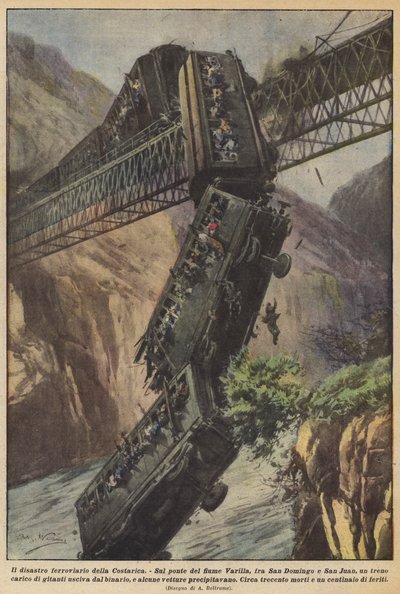 Il disastro ferroviario della Costarica da Achille Beltrame
