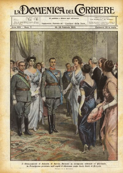 Il fidanzamento di Jolanda di Savoia da Achille Beltrame