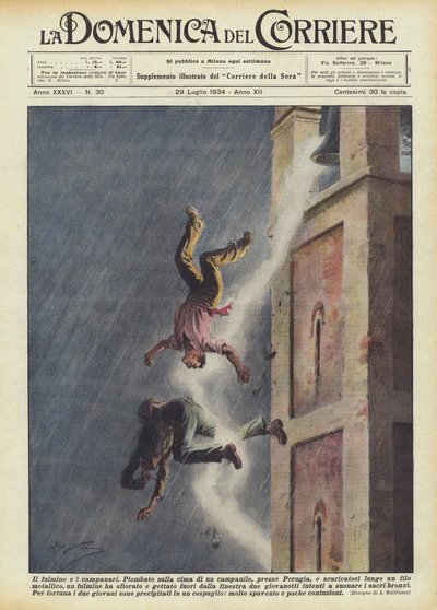 Il fulmine e i campanari da Achille Beltrame