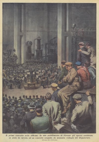 Il primo concerto nelle officine da Achille Beltrame