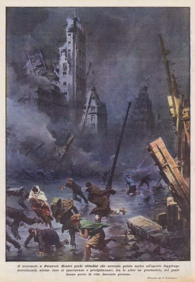 Il terremoto a Bucarest da Achille Beltrame