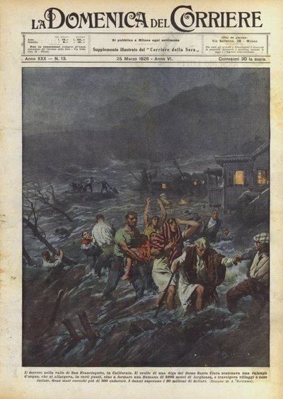 Il terrore nella valle di San Francisquito, in California da Achille Beltrame