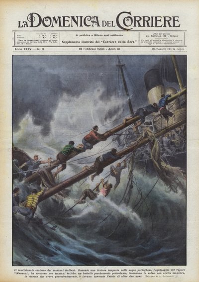 Il tradizionale eroismo dei marinai italiani da Achille Beltrame
