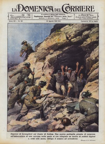 Imprese di bersaglieri sul fronte di Sollum da Achille Beltrame