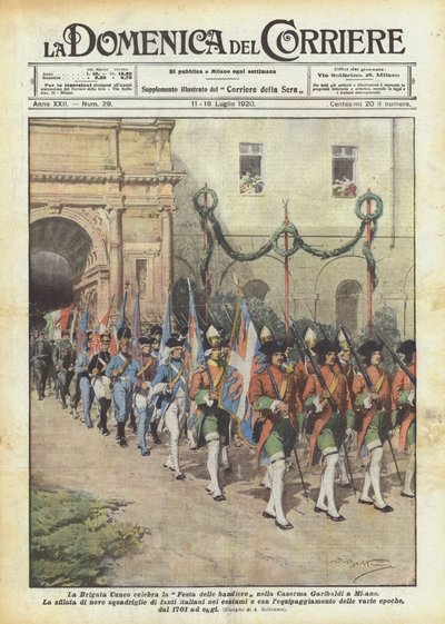 La Brigata Cuneo celebra la Festa delle bandiere nella Caserma Garibaldi a Milano da Achille Beltrame