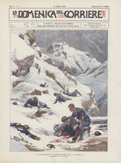 La catastrofe di Sommafiume del 25 gennaio da Achille Beltrame