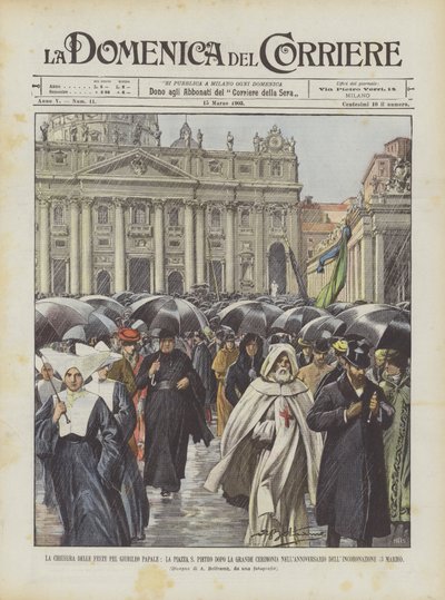 La chiusura delle feste per il giubileo papale, la Piazza San Pietro dopo la grande cerimonia da Achille Beltrame
