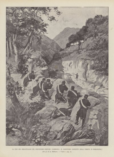 La fine del brigantaggio nel circondario di Nuoro (Sardegna), il sanguinoso conflitto nella foresta di Morgogliai da Achille Beltrame