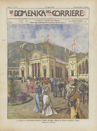 La rinnovata esposizione elettrica e serica di Como, aperta al pubblico domenica scorsa da Achille Beltrame