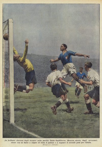 La brillante riscossa degli Azzurri nella partita Italia-Inghilterra da Achille Beltrame