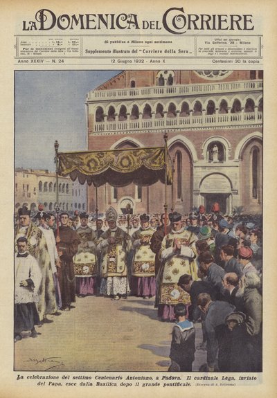 La celebrazione del settimo Centenario Antoniano a Padova da Achille Beltrame