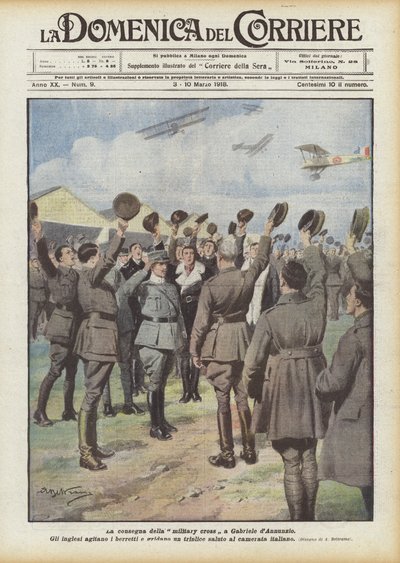 La consegna della military cross a Gabriele d