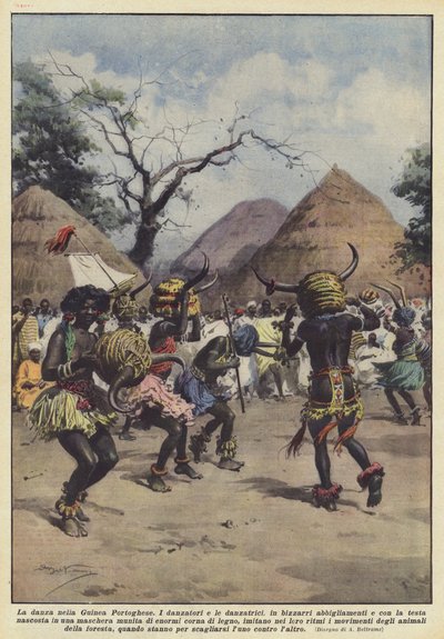 La danza nella Guinea Portoghese da Achille Beltrame