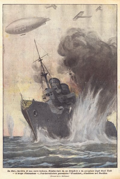 La fine tardiva di una nave tedesca da Achille Beltrame