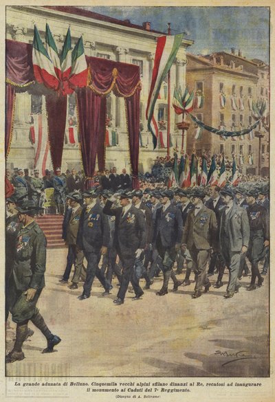 La grande adunata di Belluno da Achille Beltrame