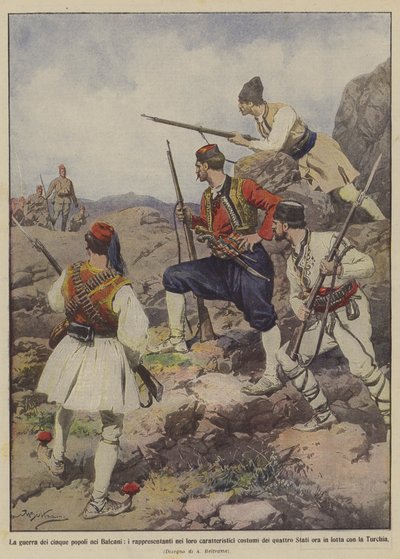 La guerra dei cinque popoli nei Balcani da Achille Beltrame