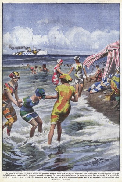 La guerra inspiratrice della moda da Achille Beltrame