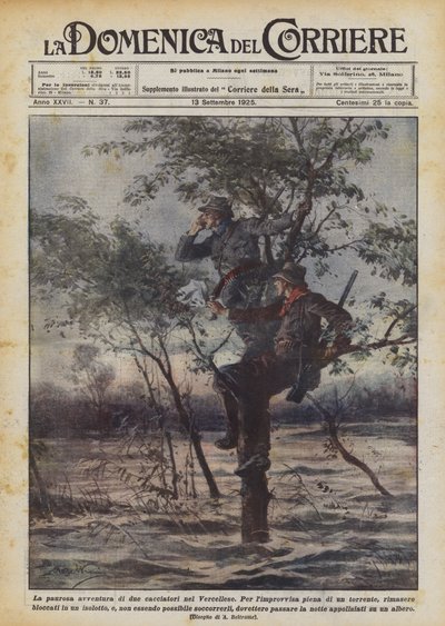 La paurosa avventura di due cacciatori nel Vercellese da Achille Beltrame
