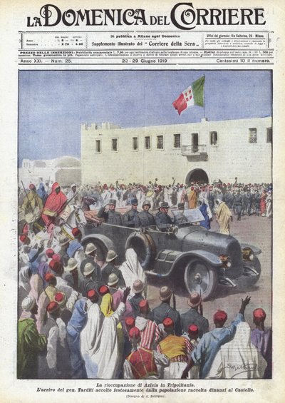La rioccupazione di Azizia in Tripolitania da Achille Beltrame