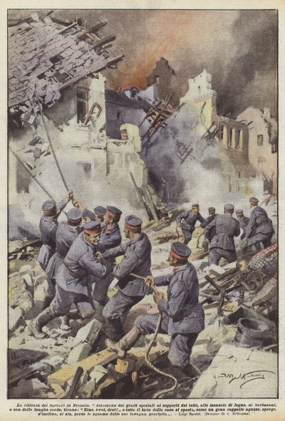 La ritirata dei barbari in Francia da Achille Beltrame