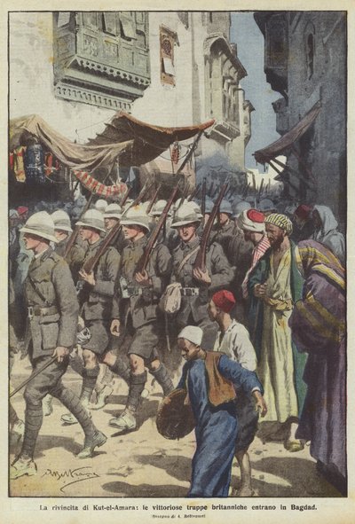 La rivincita di Kut-el-Amara, le vittoriose truppe britanniche entrano in Bagdad da Achille Beltrame